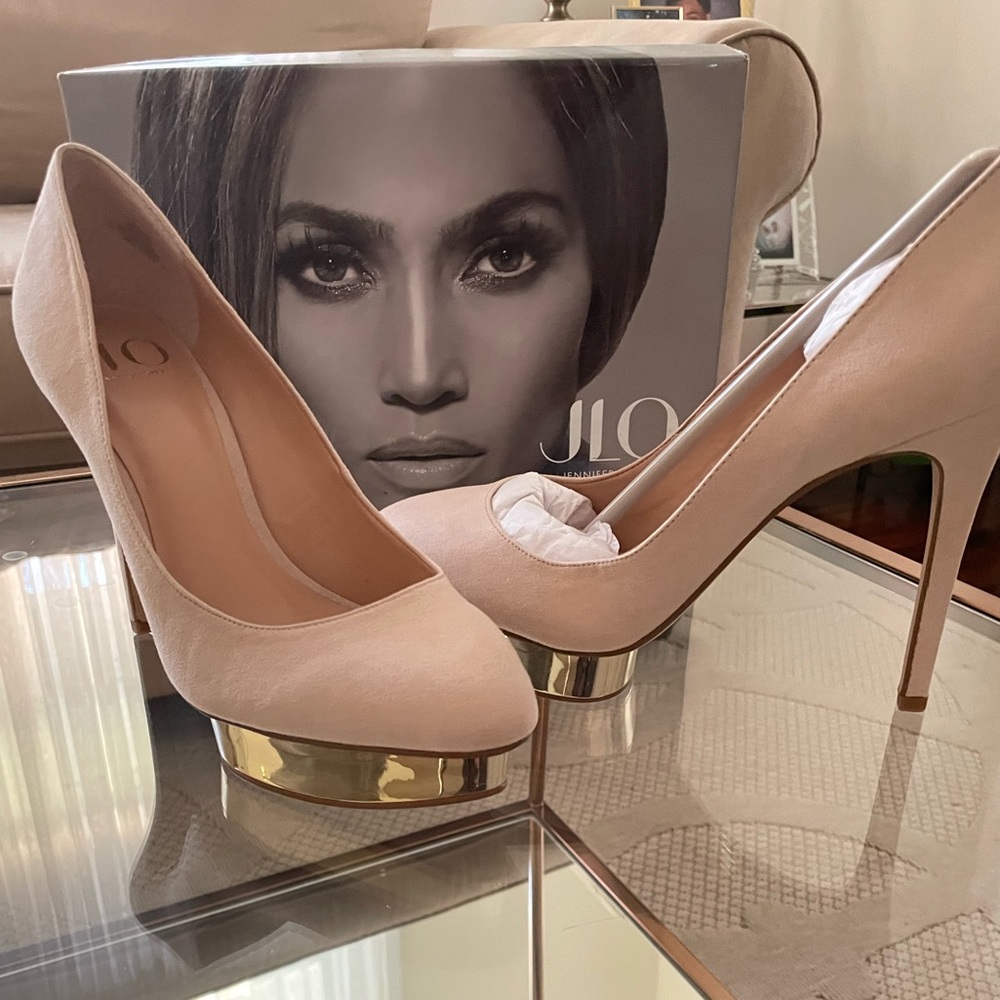 JLo Jennifer Lopez Sela Heels Stone/Nude BRAND NEW WITH BOX Size: 9.5